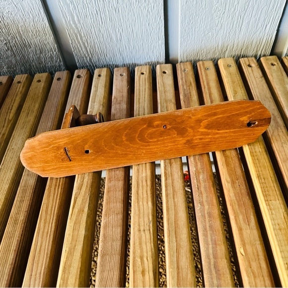 Vintage Wooden Candle Holder Wood Single Taper Mid Century 70s 80s Wall Decor - Picture 6 of 12